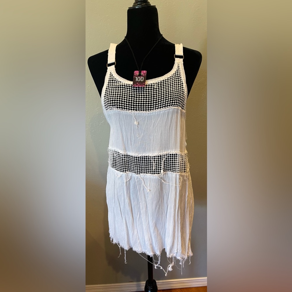 Free People white size large crêpe, material, swimsuit, cover-up